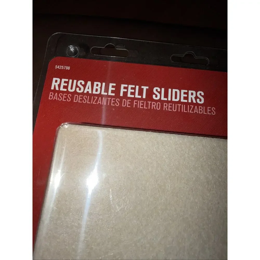 ACE Reusable Felt Sliders for Hardwood Floors 4 pack New In Package 4 X 7 Inches